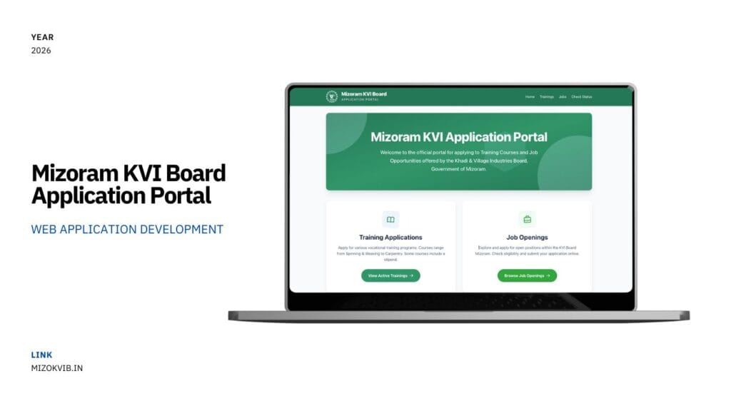 Online Training Application Portal for Mizoram KVI Board